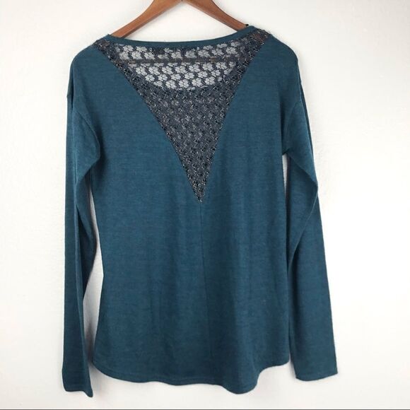 Miss Me Long Sleeve Mesh Top Size M - Picture 3 of 10